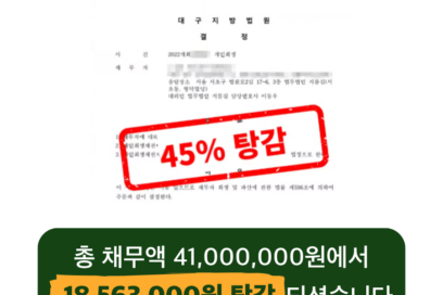대구개인회생 사회에 없었던 시간 동안 생긴 빚, 어떻게 탕감 받았을까?