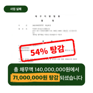 대구개인회생 횟집 사장님 개시결정문 0