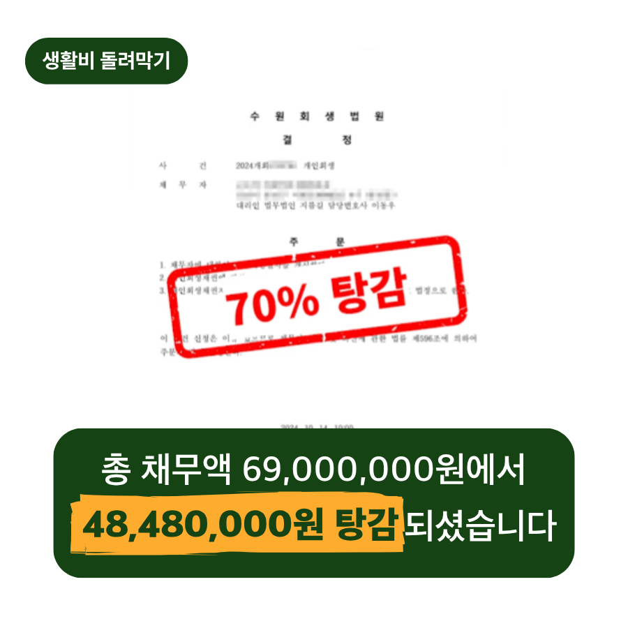 수원회생법원 개시결정문